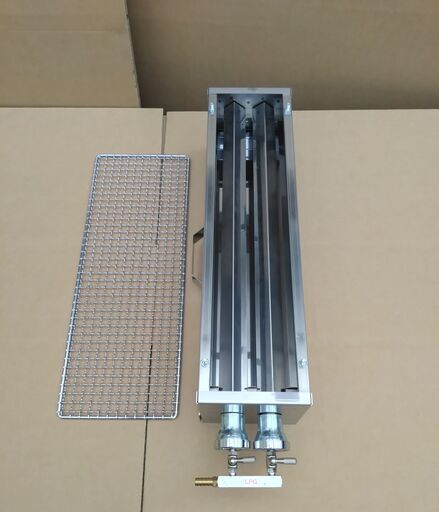 未使用品 直送します ネット専用品 ガス焼鳥機器 やきとり網付き