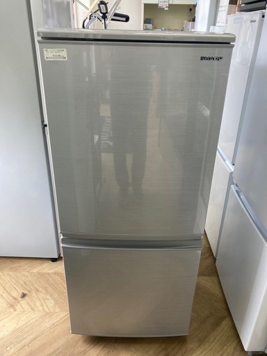 0373 SHARP シャープ 2019年製 ノンフロン冷凍冷蔵庫 SJ-D14F-S 137L