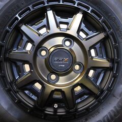  【JM603】AME アルミホイール付きタイヤ PPX 4穴 23年製 145/80R12 80/78N LT BRIDGESTONE ECOPIA ブリヂズトン エコピア 軽トラ ライトバン 軽バン用の画像