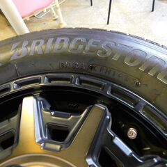  【JM603】AME アルミホイール付きタイヤ PPX 4穴 23年製 145/80R12 80/78N LT BRIDGESTONE ECOPIA ブリヂズトン エコピア 軽トラ ライトバン 軽バン用の画像
