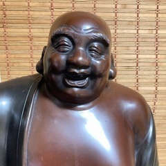 布袋様ブロンズ像　骨董品の画像