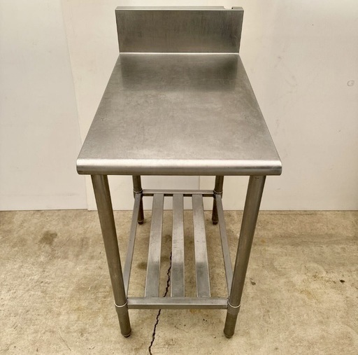 直接引き取り5%OFF　インボイス登録店 ステンレス作業台 幅450×奥行き750×高さ850 ﾊﾞｯｸｶﾞｰﾄﾞ1000ｍｍ 作業台 コンロ台 調理台 サーバー台 業務用 厨房用品 6041612