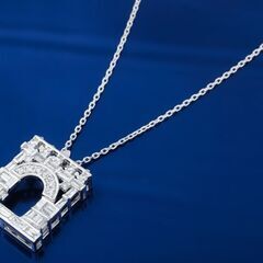 K18WG ダイヤモンド ネックレス 品番d23-385