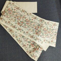 名古屋帯　新品　白地　花柄