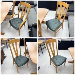 【超美品‼️】定価数十万♪ カリモク家具 165cm幅4人掛けダイニングテーブルセット 天然木製ナチュラルブラウン♪の画像