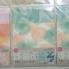 ☆ダイソー デザインペーパー 15枚入×３セット【未開封】