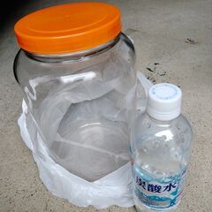 【6月末処分予定】海苔の瓶容器　大　3個　梅酒づくりにの画像