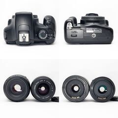 【全国送料無料】 Canon EOS Kiss X50✨ 望遠 ダブルレンズセット ズームセット✨ 届いたらすぐに使えます✨ キヤノン キャノンの画像