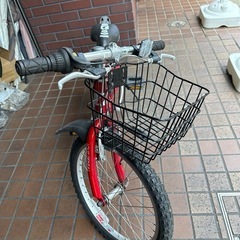 20インチ　LOUIS　GARAEAU（ルイガノ）　軽量アルミフレーム　6speed　バスケット付き子供用自転車　レッドの画像