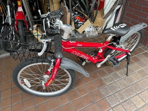 20インチ　LOUIS　GARAEAU（ルイガノ）　軽量アルミフレーム　6speed　バスケット付き子供用自転車　レッド