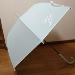 ビニールジャンプ傘 60cm ロゴ入り　ブルー「新品に近い美品」の画像