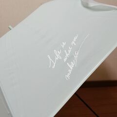 ビニールジャンプ傘 60cm ロゴ入り　ブルー「新品に近い美品」の画像