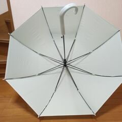 ビニールジャンプ傘 60cm ロゴ入り　ブルー「新品に近い美品」の画像