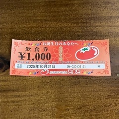 カラオケハウスとまと飲食券