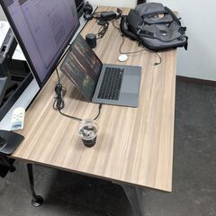 高級デスク&チェア①コクヨサイビL字デスク、②コクヨインスパインチェア