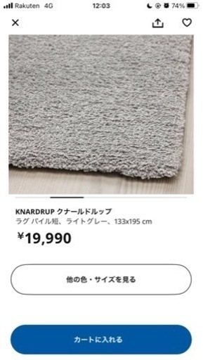ラグ（IKEA クナールドルッブ）
