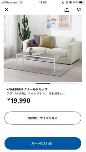 ラグ（IKEA クナールドルッブ）