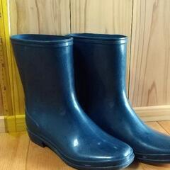長靴。 サイズ24cm  ネイビー