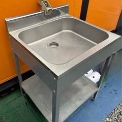 1層シンク 流し台 メーカー不明 奥行約55cm 横幅約60cm 高さ約88cmの画像