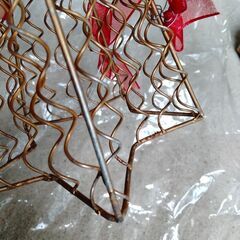 クリスマスツリー飾り　ワイヤー　針金細工×リボンの画像