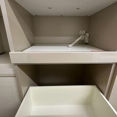 ジモティ来店特価!!　食器棚　エスエークラフト　ベージュ　　J-250624の画像