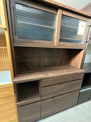 ジモティ来店特価!!　食器棚　大川家具　ダークブラウン　　J-250625