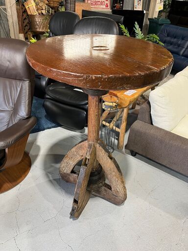 C6★ヴィンテージ★ハイテーブル カウンターテーブル バーテーブル アンティーク 高さ111cm バー カフェ 店舗