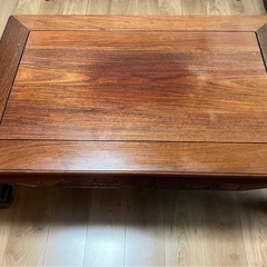 天然木　唐木家具　ローテーブル
