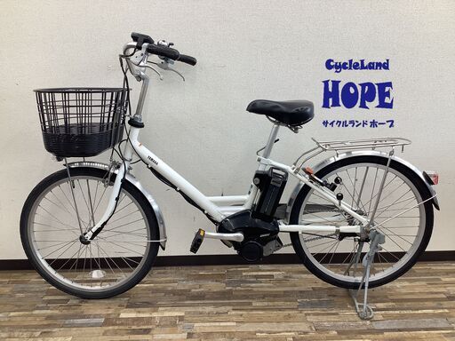 電動アシスト自転車　ヤマハ　20インチ 前後子乗せ　3人乗り　バッテリー大容量 ①7046子供乗せ電動アシスト自転車3人乗りYAMAHA 20インチ良好バッテリー