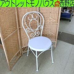 チェア 椅子 イス ホワイト アンティーク調 フランスアンティー...