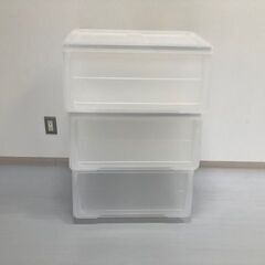（出品番号165）【磐田市クリーンセンター・リユース品】クリアケース(スライド蓋・３個)の画像