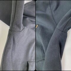 PRADA パーカー UJL24B SWMO 14LJ ブラック コットン100% トップス サフィアーノ ロゴ 黒 三角プレート プラダの画像