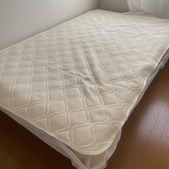 無印良品セミダブルベッド白　