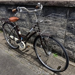 27インチ自転車】外装6段変速 LEDオートライト BAA認定車❗️前後タイヤ