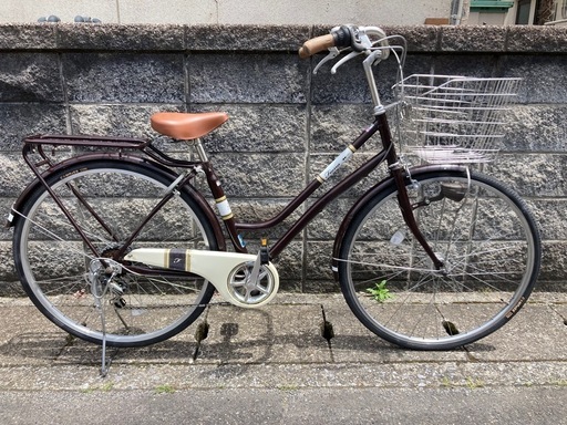 【27インチ自転車】外装6段変速　LEDオートライト　BAA認定車❗️前後タイヤ新品❗️若林自転車　膳所店　SALE中❗️