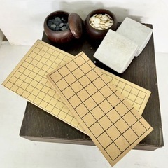 直接引き取り5%OFF　天然木製 将棋盤 囲碁盤 本蛤 那智黒基...