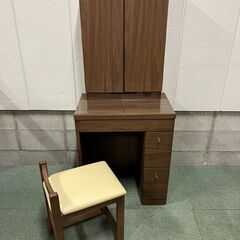 NITORI ニトリ 三面鏡ドレッサー 椅子付 スリーサイドミラ...