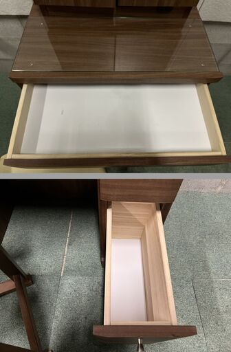 NITORI ニトリ 三面鏡ドレッサー 椅子付 スリーサイドミラードレッサー