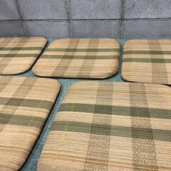 座布団 5枚セット い草 夏用 和風 幅55cm×奥行55cm×高さ2cmの画像