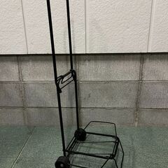 折りたたみ式 キャリーカート バンド付 手押し台車 ショッピングカート スチール製 幅40cm×奥行35cm×高さ87cm の画像