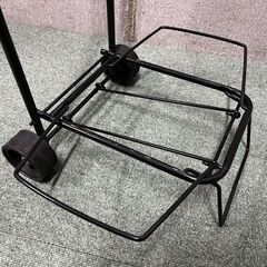 折りたたみ式 キャリーカート バンド付 手押し台車 ショッピングカート スチール製 幅40cm×奥行35cm×高さ87cm の画像