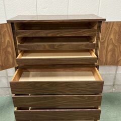 片山木工 木製 和箪笥 整理箪笥 着物収納 昭和レトロ 幅89cm×奥行41cm×高さ121cmの画像