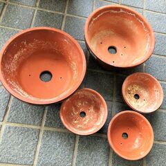 ▼ 0円！ 植木鉢 最大86点 状態良あり！ 早い物勝ち！ お好きな数だけ選び放題！ 陶器製 素焼き鉢 大きさ色々 高さ 9cm～11.5cm 直径 10cm～22cm 現状渡しの画像