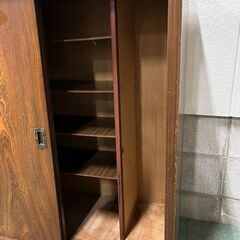木製 5段 靴箱 下駄箱 シューズボックス 昭和レトロ 幅84cm×奥行40cm×高さ103cmの画像