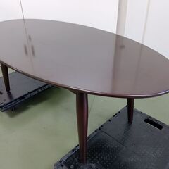 中古　丸ちゃぶ台、丸長ちゃぶ台２台セットの画像