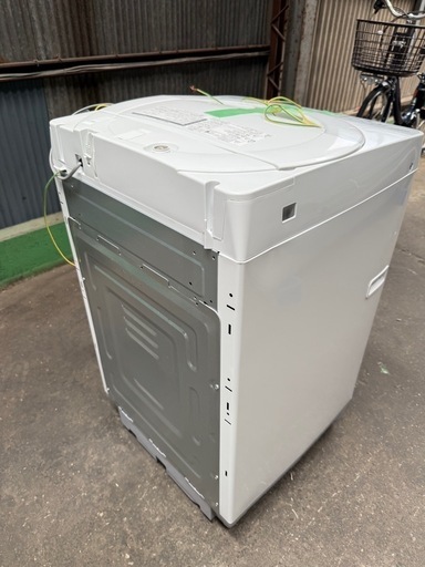 シャープ 上面アクセス 穴なし槽 全自動洗濯機 ES-GE7G-W ホワイト 洗濯容量 7kg 幅56.5cm(ボディ幅52.0cm)