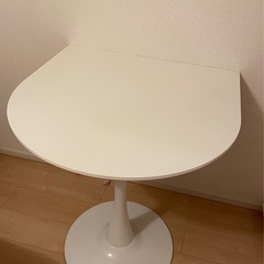 【美品】韓国風半円テーブル　70cmの画像