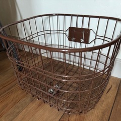未使用品　自転車カゴ　茶色　ブラウン