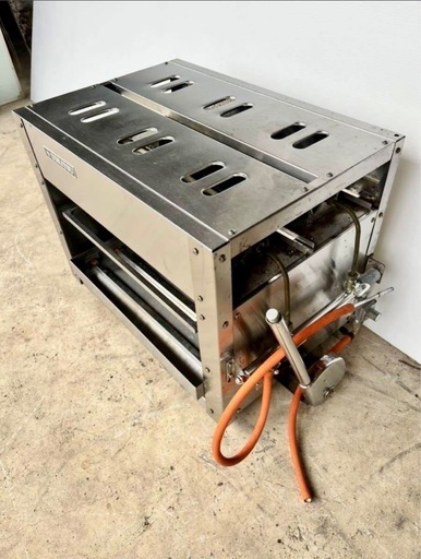 直接引き取り5%OFF インボイス登録店 TOKISTUガス赤外線上火式焼き物器 LPガス TRM-6D型 幅620×奥行き430×高さ490mm トキツ グリラー 厨房機器 業務用 中古 5112110