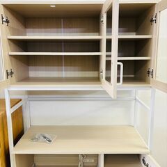 ホームテイスト 食器棚 ホワイトの画像